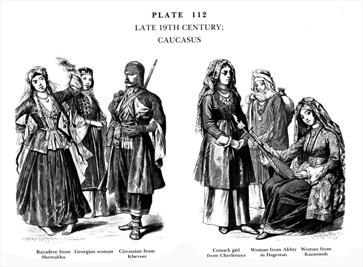 Moda z dawnych wieków - Planche 112a Fin XIX Sicle, Caucase, Late 19Th Century, Caucasus.jpg