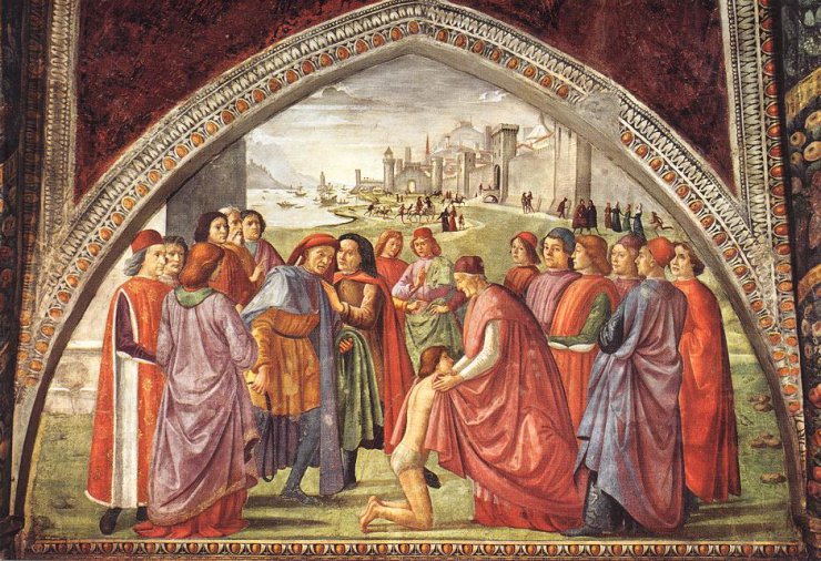 Ghirlandaio, Domenico  1449-1494 - GHIRLANDAIO RENUNCIATION OF WORLDLY GOODS, CAPPELLA SASSETTI.JPG
