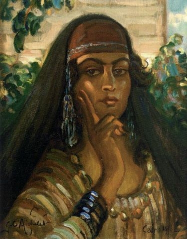 Orientalist Art Paintings - różni artyści - George C Michelet - A Beauty 1.jpg