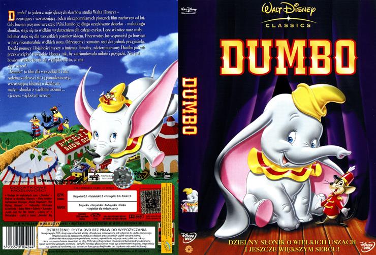 Pełnometrażowe filmy animowane Walta Disneya hasło waltdisney - Dumbo DVD PL.jpg