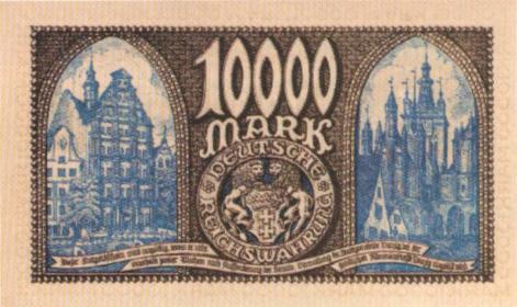 banknoty Emisja Senatu Wolnego Miasta Gdańsk-waluta marka-niektóre mają dwa nominały - rv_10tys_26czerwca1923.jpg