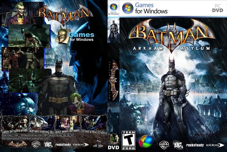 OKŁADKI DO GIER - Batman_Arkham_Asylum_Pc_Custom-cdcovers_cc-front.jpg