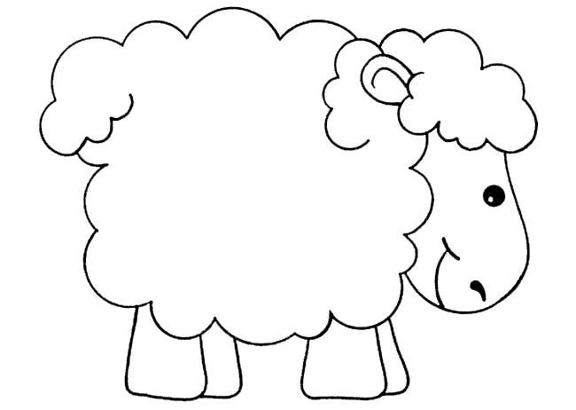 kolorowanki zwierzęta domowe, hodowlane - sheep.GIF