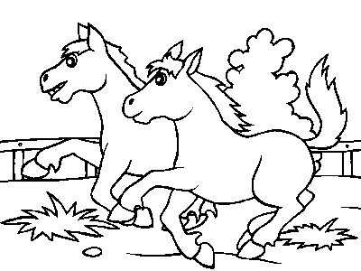 wiejskie zwierzęta - konie.gif