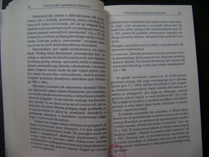 Pedagogika- książki m.in. M. Montessorii, J. Anrychowskiej- Biegacz, M. Bogdanowicz - DSC00409.JPG