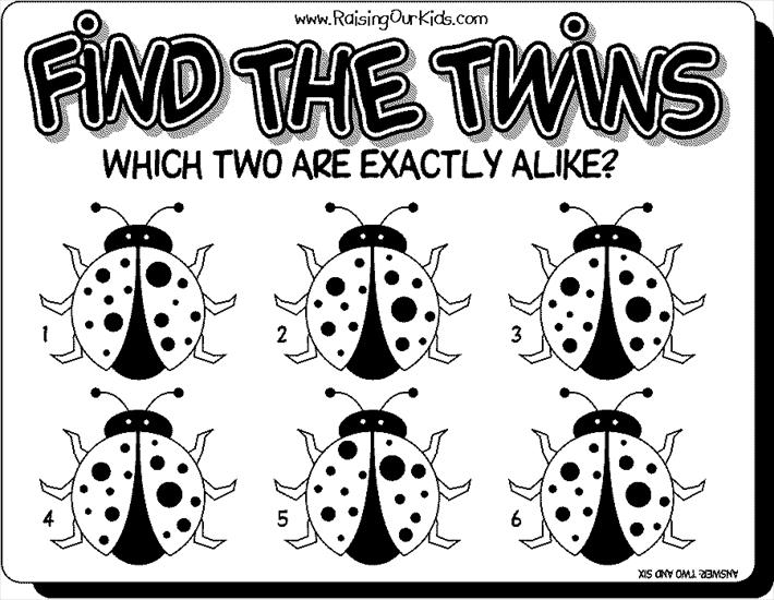 Znajdź dwa takie same obrazki - twinsLADYBUGS1.gif