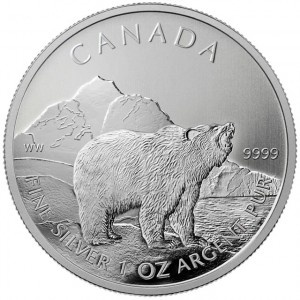Zwierzeta zamieszkujace Kanade - 2011-Canadian-Grizzly-Silver-Coin-300x300.jpg