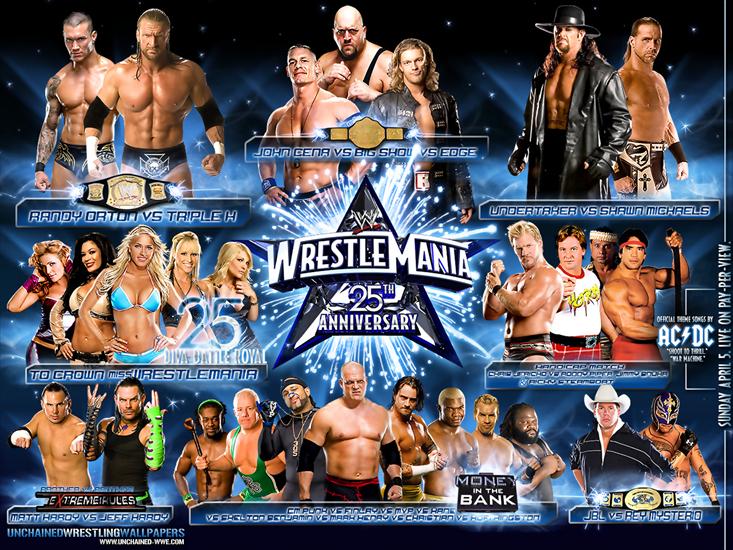 Tapety i Animacje WWE finishery - WrestleMania25_Matchlist_1280x960.jpg