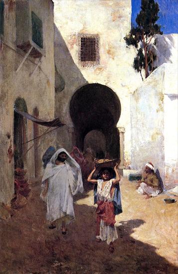 Sztuka orientalna - Willard Leroy Metcalf - Street Scene Tangiers.jpg