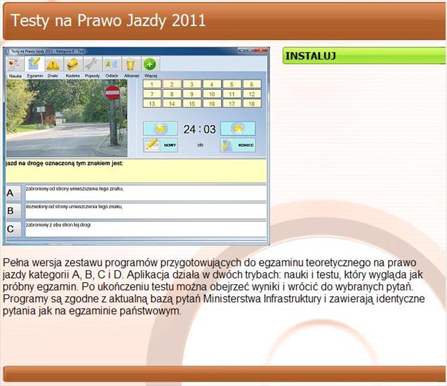 testy 2011 - prawo jazdy A, B, C, D - info screen.jpg