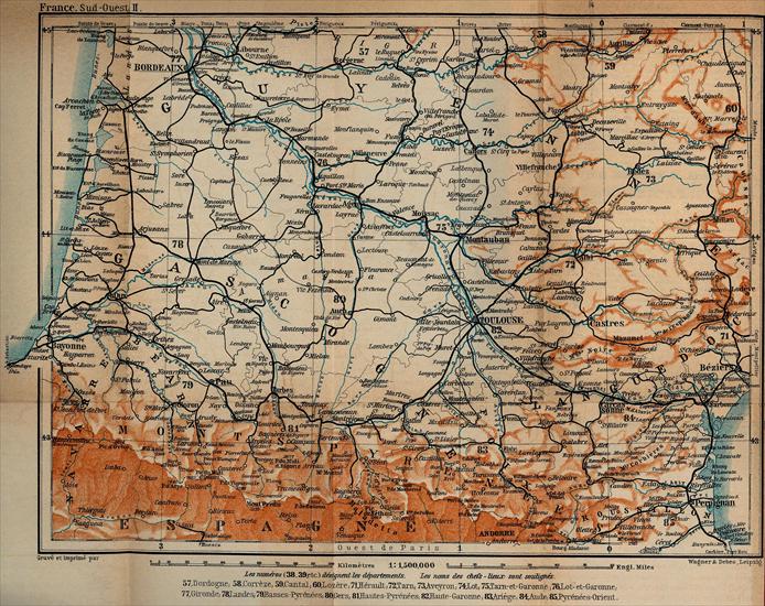 Francja 1914 - mapy i plany - france south west ii.jpg