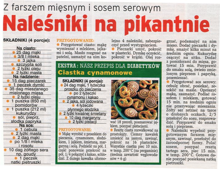 NALEŚNIKI - Naleśniki z farszem mięsnym i sosem serowym.bmp